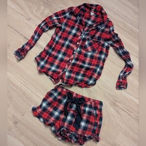 Aerie plaid flannel matching PJ set